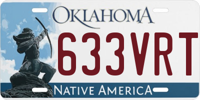 OK license plate 633VRT