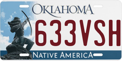 OK license plate 633VSH