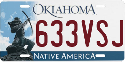 OK license plate 633VSJ