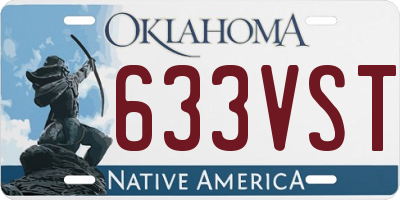 OK license plate 633VST