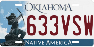 OK license plate 633VSW