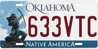 OK license plate 633VTC