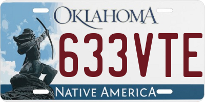OK license plate 633VTE