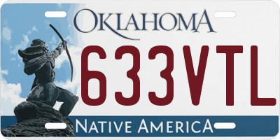 OK license plate 633VTL