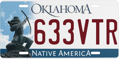 OK license plate 633VTR