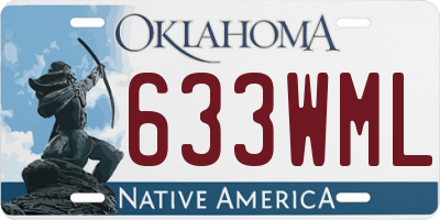 OK license plate 633WML