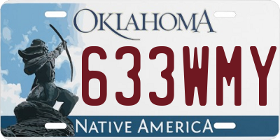 OK license plate 633WMY