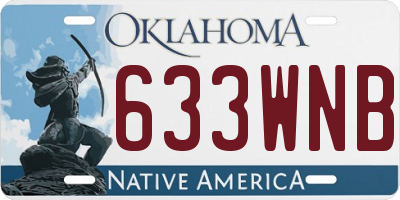OK license plate 633WNB