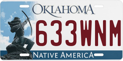 OK license plate 633WNM