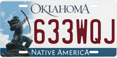 OK license plate 633WQJ