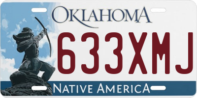 OK license plate 633XMJ