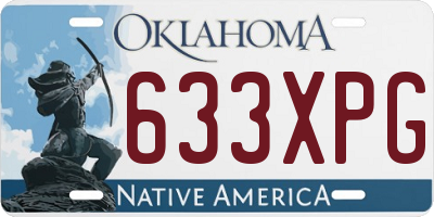 OK license plate 633XPG
