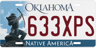 OK license plate 633XPS