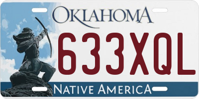 OK license plate 633XQL