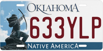 OK license plate 633YLP