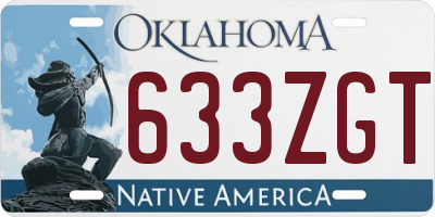 OK license plate 633ZGT