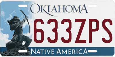 OK license plate 633ZPS