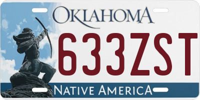 OK license plate 633ZST