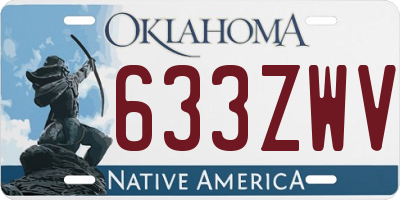 OK license plate 633ZWV