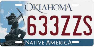 OK license plate 633ZZS