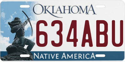OK license plate 634ABU