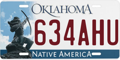 OK license plate 634AHU
