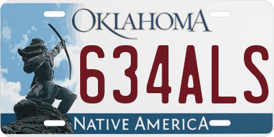 OK license plate 634ALS