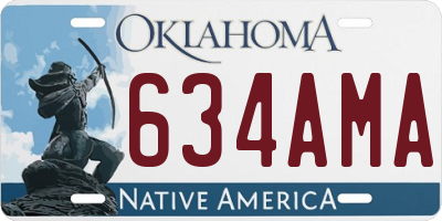 OK license plate 634AMA
