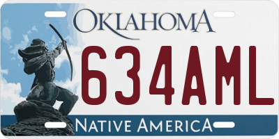 OK license plate 634AML