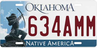 OK license plate 634AMM