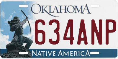OK license plate 634ANP