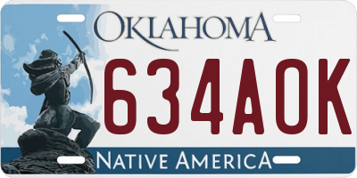 OK license plate 634AOK