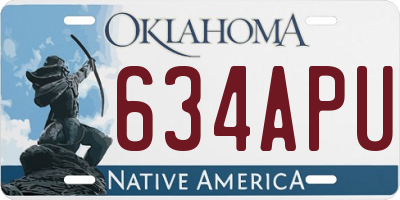 OK license plate 634APU