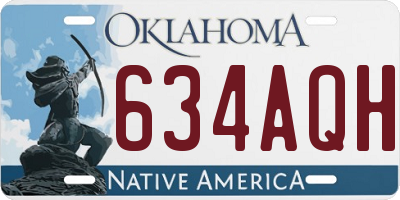 OK license plate 634AQH
