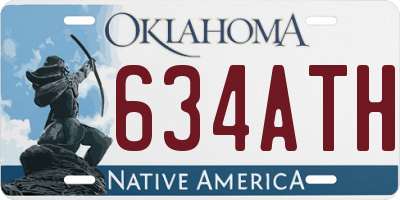 OK license plate 634ATH