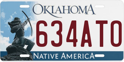 OK license plate 634ATO