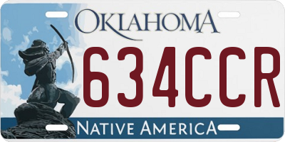 OK license plate 634CCR