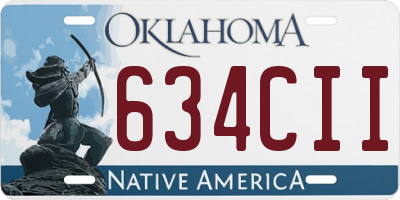 OK license plate 634CII