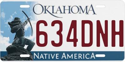 OK license plate 634DNH