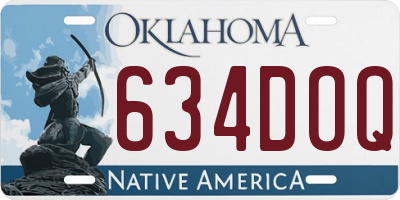 OK license plate 634DOQ