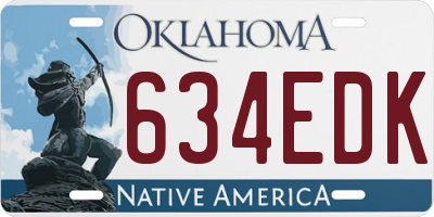 OK license plate 634EDK