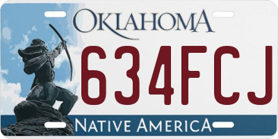 OK license plate 634FCJ