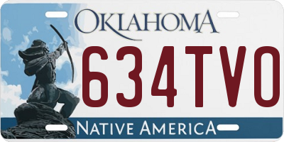 OK license plate 634TVO