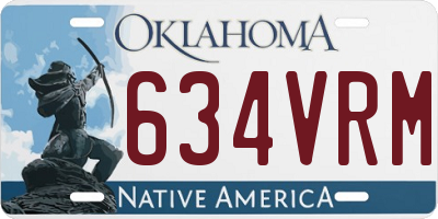 OK license plate 634VRM