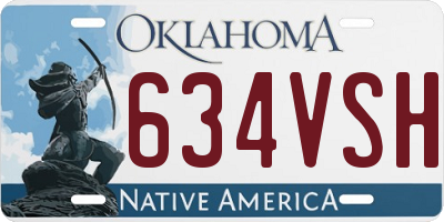 OK license plate 634VSH