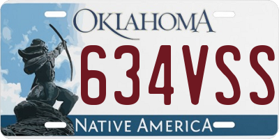 OK license plate 634VSS