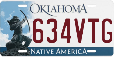 OK license plate 634VTG