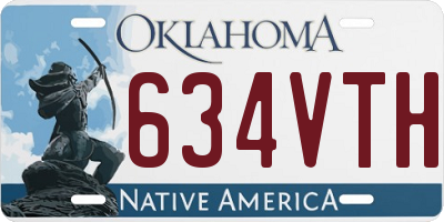 OK license plate 634VTH