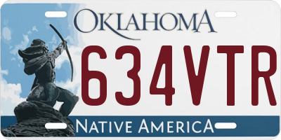 OK license plate 634VTR
