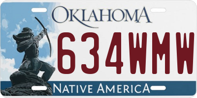 OK license plate 634WMW
